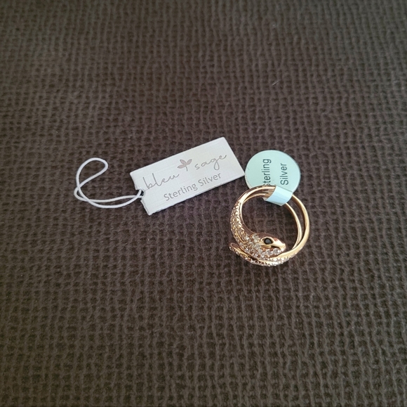 bleu💙 sage Gold💛 Serpent🐍 Ring💍 - NWT - Picture 9 of 16